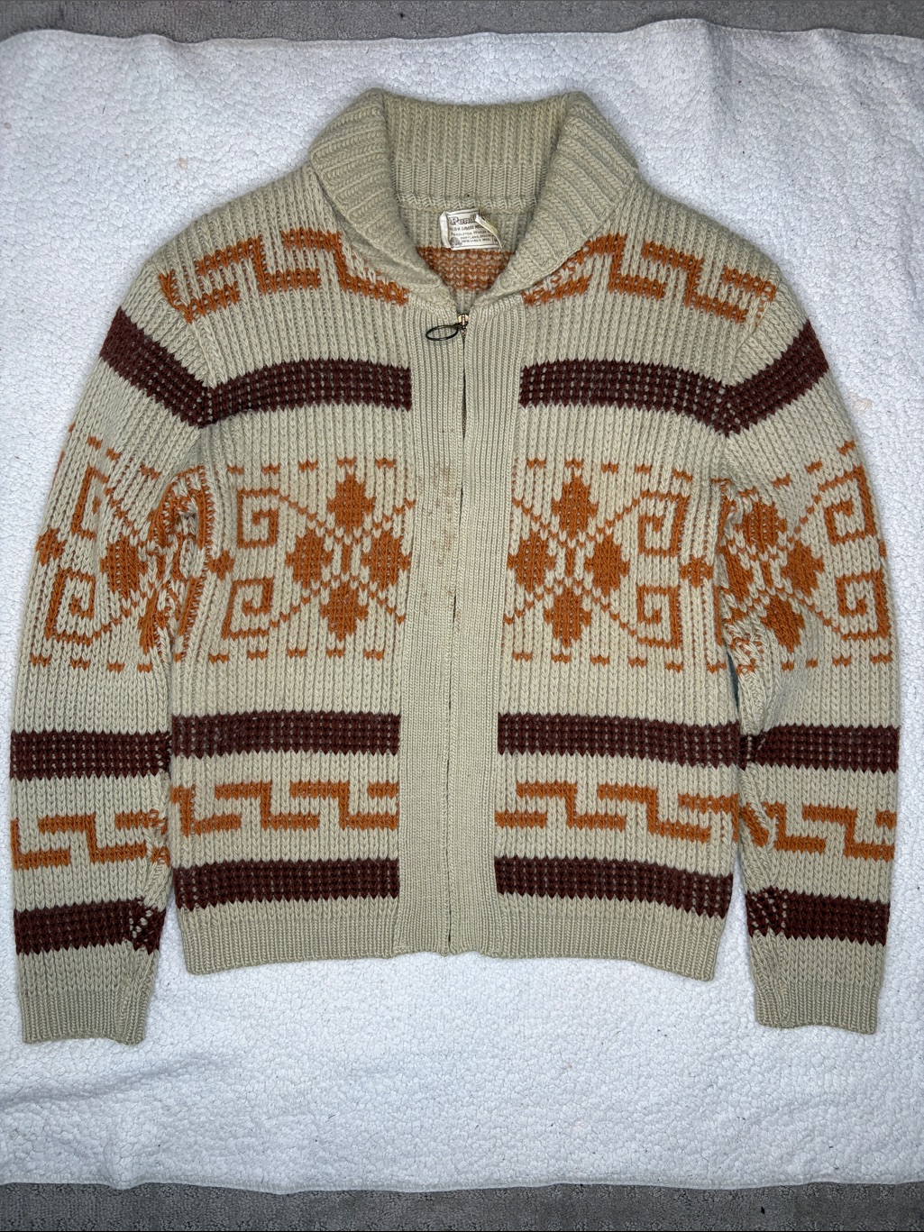Vintage Pendleton Southwestern Wool Cowichan: Size Medium